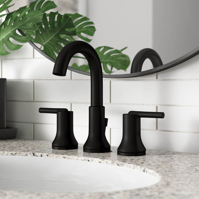 Delta Trinsic Widespread Bathroom Faucet with Drain Assembly and
